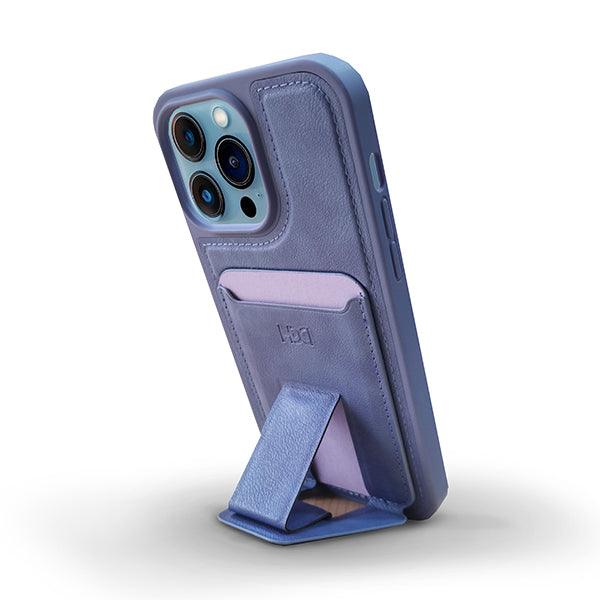 Heci iPhone 14 Pro Leather case Card holder with Stand Navy Blue - Future Store