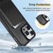 Heci iPhone 13 Pro Max Carbon Fiber Case with Magnetic Wallet Black - Future Store