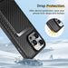 Heci iPhone 14 Pro Max Carbon Fiber Case with Magnetic Wallet Black - Future Store