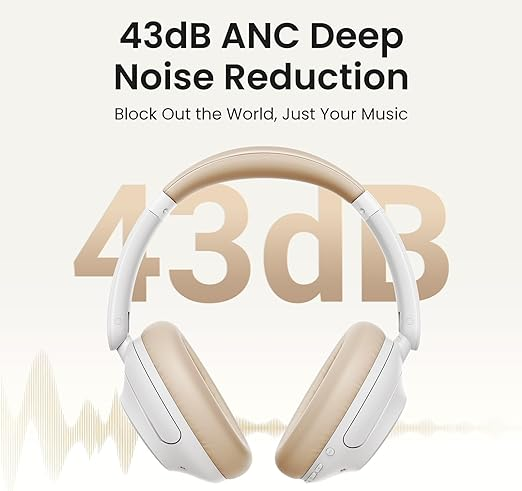 UGREEN Noise Cancelling Headphones Wireless Bluetooth 5.3 -White