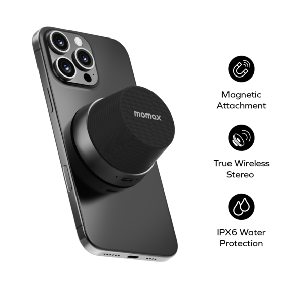 1-Vibe Go Magnetic Wireless speaker (Black)