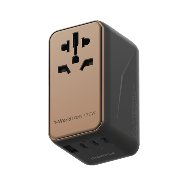 1-World 170W 4-Port Travel Adaptor (Desert Titanium)