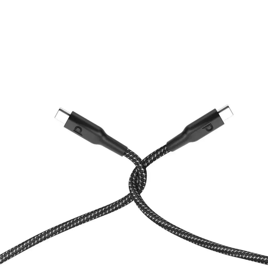 Powerology Braided Usb-C Lightning Data & Fast Charge Cable 30Cm/0.98Ft Black