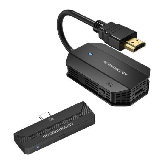 Powerology Wireless Hdmi Type-C Adapter Audio & Videoblack