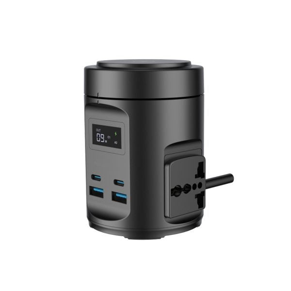 Powerology Magsafe Power Hub Usb-C Power Delivery And Usb-A Qc 3.0 Black