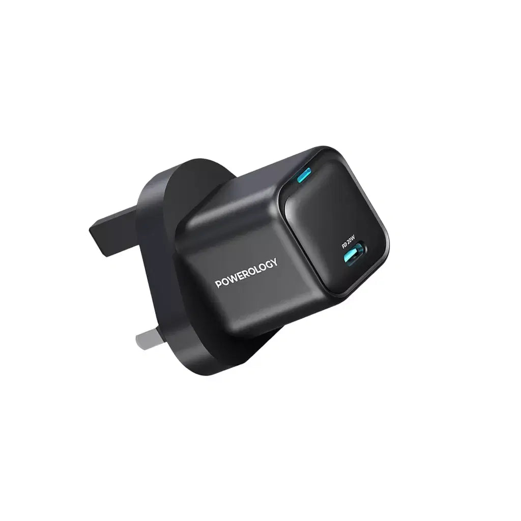 Powerology Uk Ultra-Compact Gan Charger Black