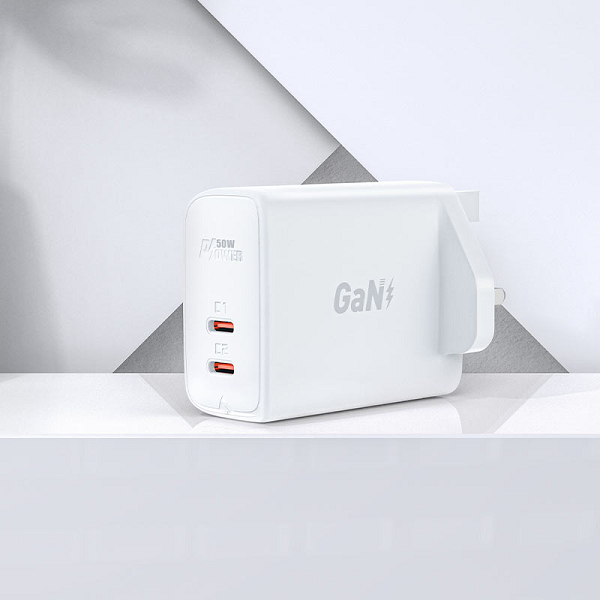 Acefast Wall Charger A32 GAN PD50W (2xUSB-C) UK WHITE