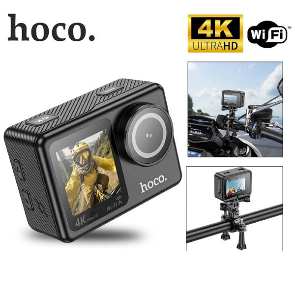 Hoco Ultra HD 4K WiFi Action Camera with LCD Screen