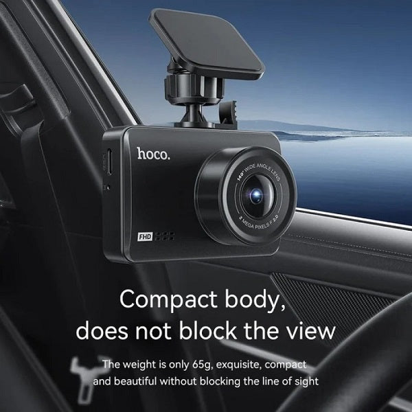 Hoco DV3 Dual Channel HD car dash cam with IPS HD display