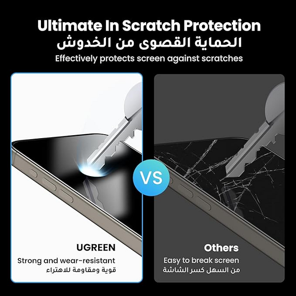 UGREEN Privacy Screen Protector With Installation Frame For IPhone 15 Pro Max (1-Pack)