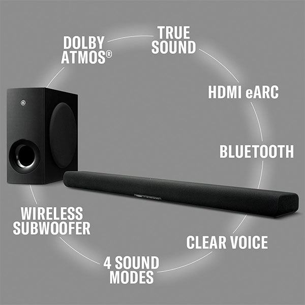 Yamaha Dolby Atmos Sound Bar with Wireless Subwoofer-4K13
