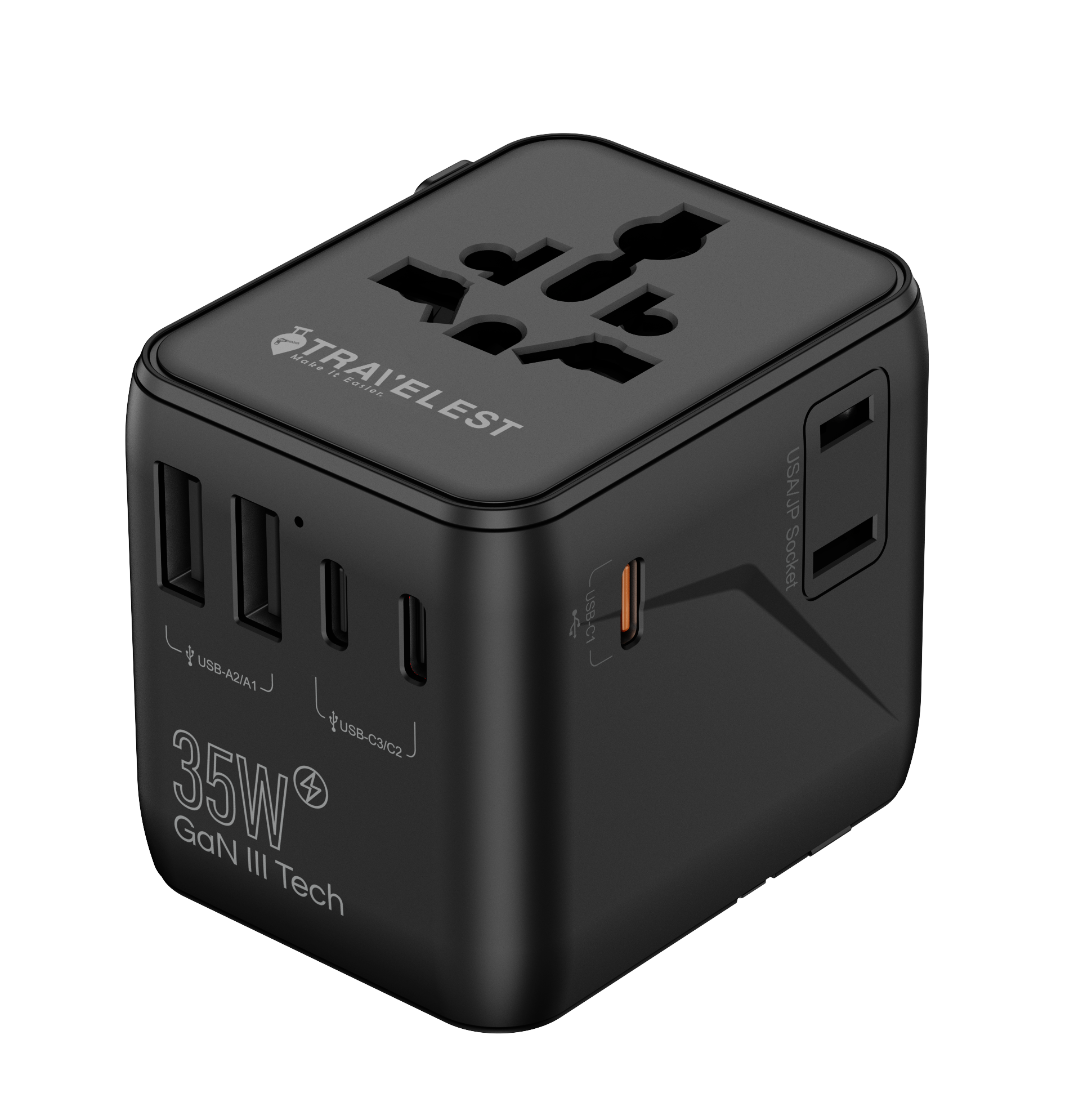 Travelest 5 Port 35W Travel Adapter