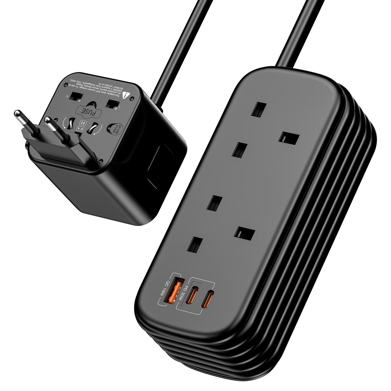 Travelest Quick Charge 30W Travel Power Strip