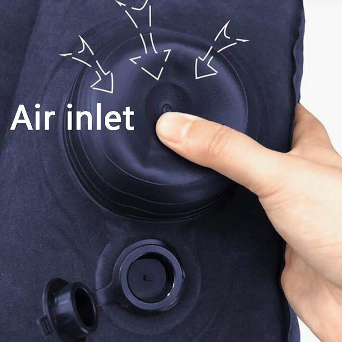 Travelest Portable Travel Foot Leg Rest Pillow with Built-in air Pump for Travel - Navy