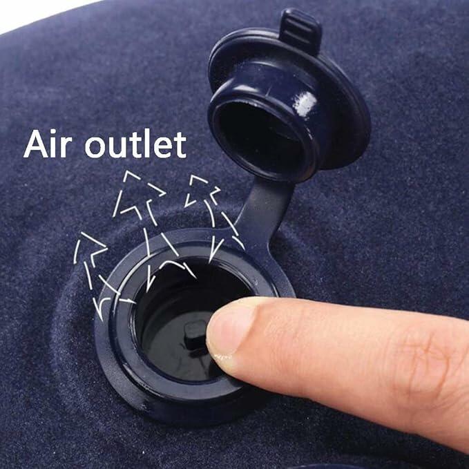 Travelest Portable Travel Foot Leg Rest Pillow with Built-in air Pump for Travel - Navy