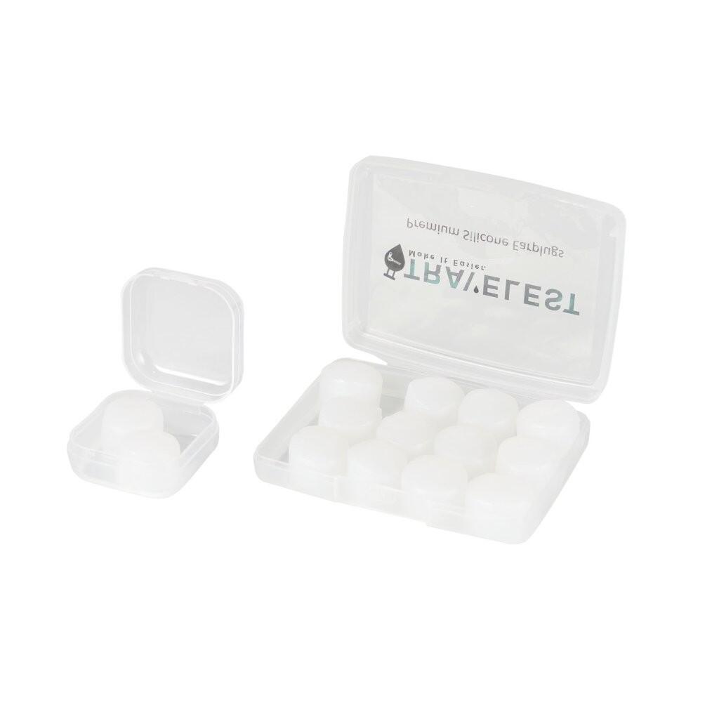 Travelest 6+1 Pairs Silicone Ear Plugs with case