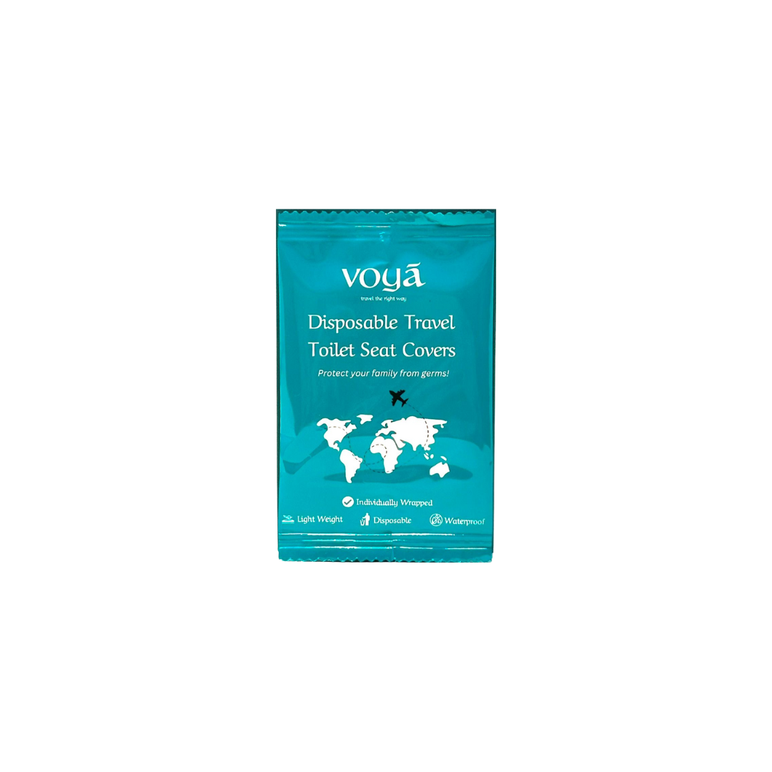Voya Portable Toilet Seat Covers 50 Pieces wrapped individually