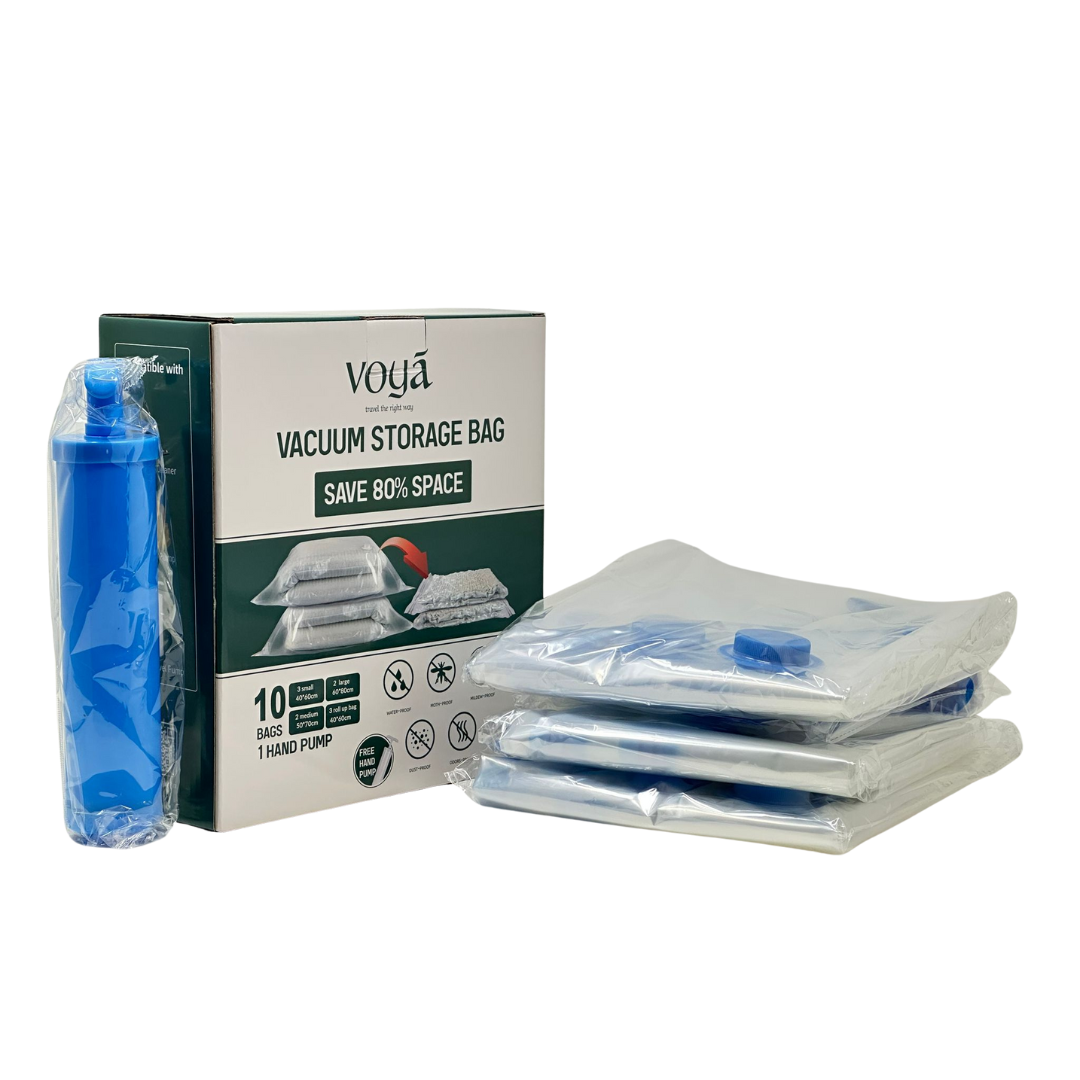 Voya Vacuum Compression Storage Bags 10pcs Set with hand pump