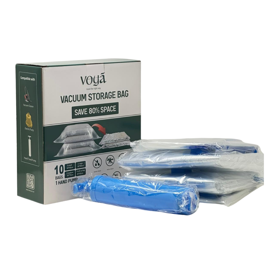 Voya Vacuum Compression Storage Bags 10pcs Set with hand pump