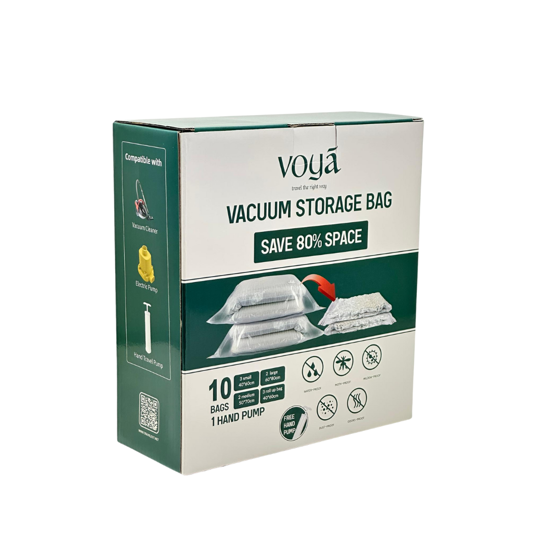 Voya Vacuum Compression Storage Bags 10pcs Set with hand pump