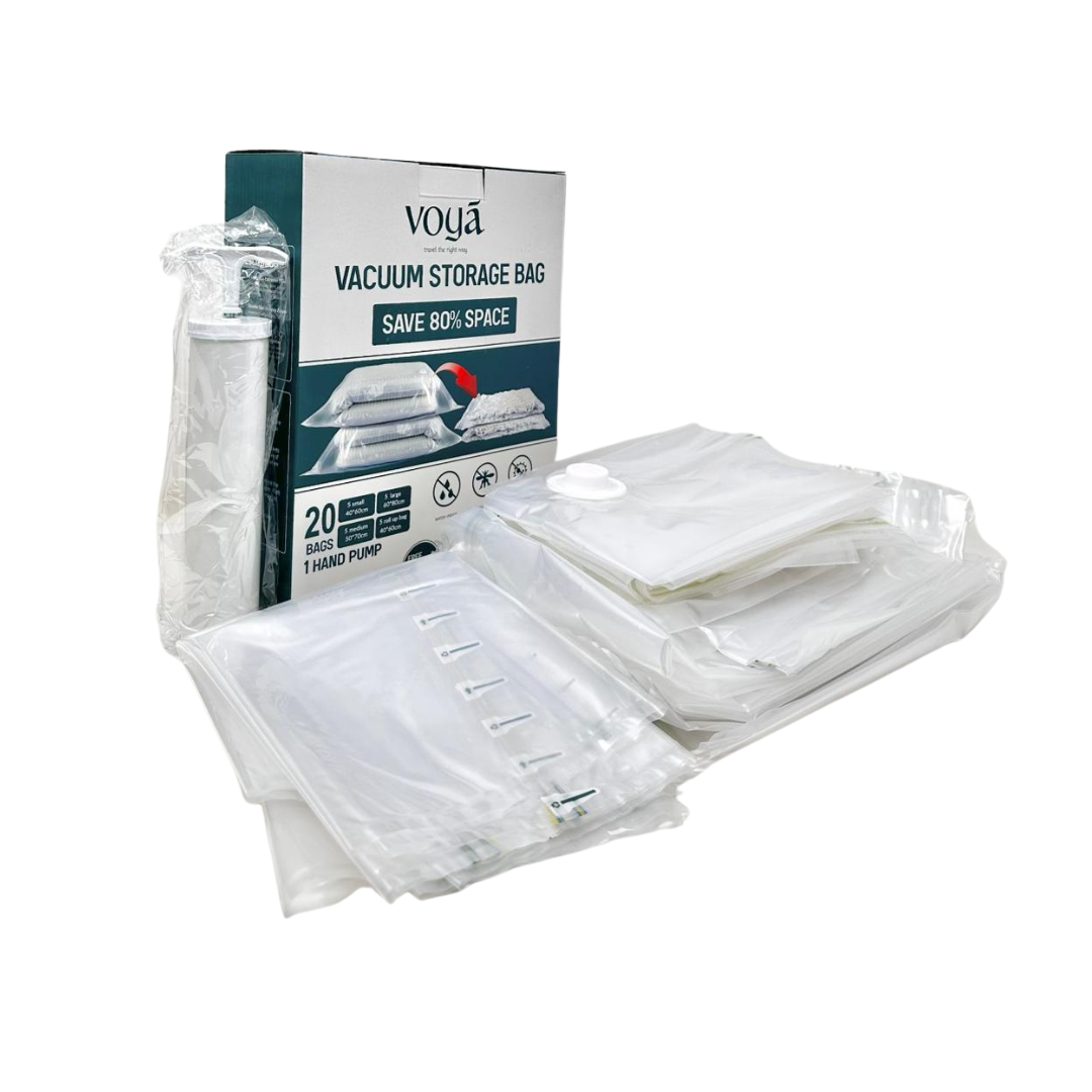 Voya Vacuum Compression Storage Bags 20pcs Set with hand pump