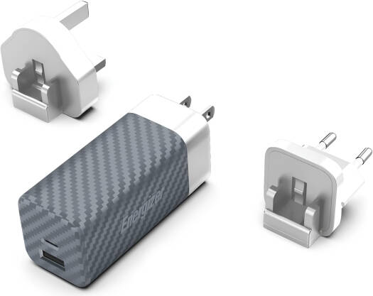 Energizer Ultimate 65W PD/QC Wall Charger with Universal Plug - Silver