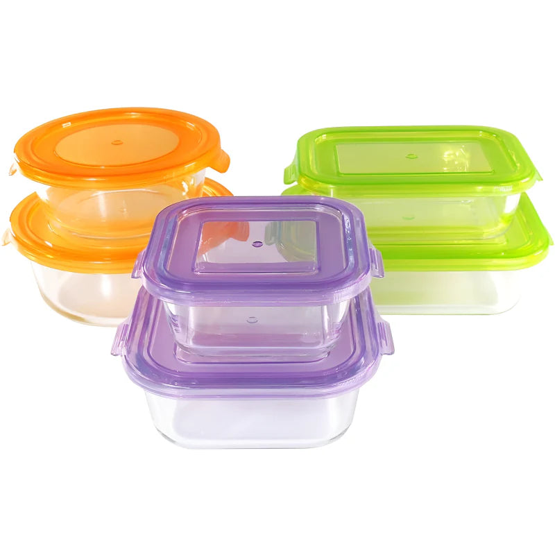 WESTINGHOUSE-6 pcs Glass Storage Set With Simple PP Lid