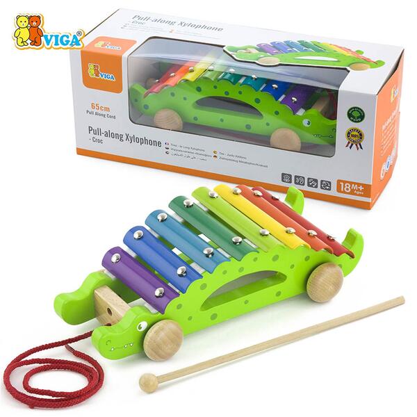 Viga Pull-Along Xylophone - Crocodile