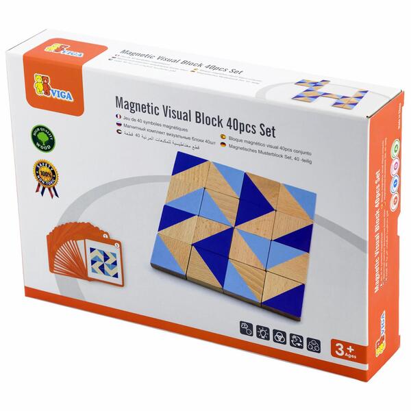 Viga Magnetic Visual Block - 40pcs Set