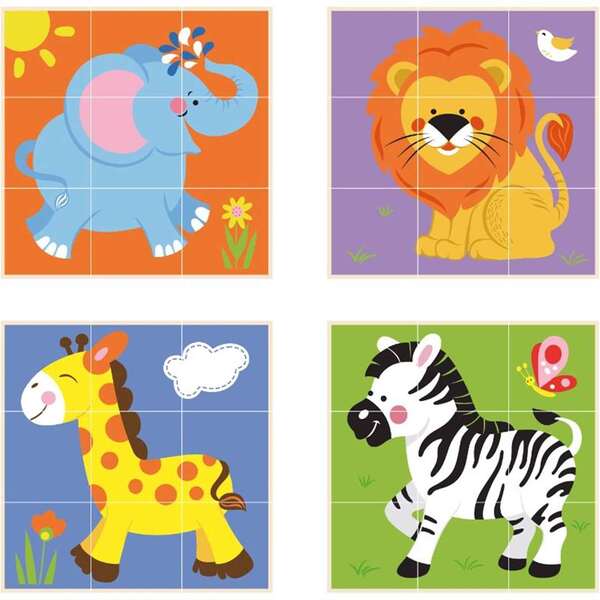 Viga Stacking Cube Puzzle Wild Animals
