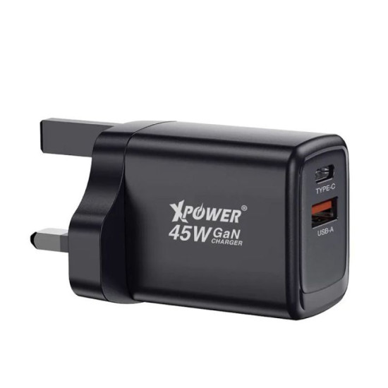 XPOWER  45W PD 3.0/QC Gan Mini Wall Charger  - Black