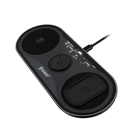 XPOWER 3 IN 1  15W Wireless Charging Pad - Black