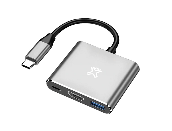 XTREMEMAC Type-C 3 In 1 Hub HDMI 4K, USB-C PD 60 Watts, USB 3.0