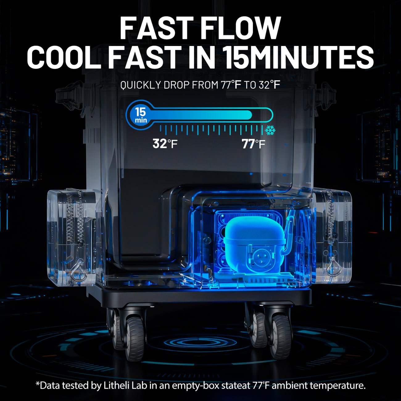 Litheli FrozenPack Portable Fridge Dual Battery - Grey