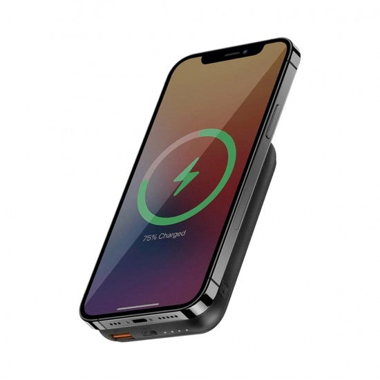 Xtrememac Magnetic Powerbank 10000 Mah Mag-Usb-C Usb-A W/Holder-Bk 5453003783770