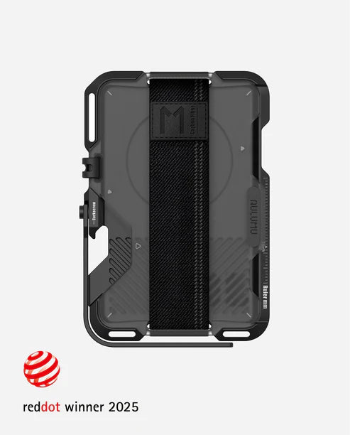 AULUMU G03 Multi-Tool Magnetic Metal Wallet Frosted Cover - Black