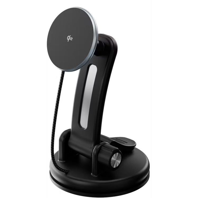 Powerology Airwave Magnetic Wireless Car Charger Gray