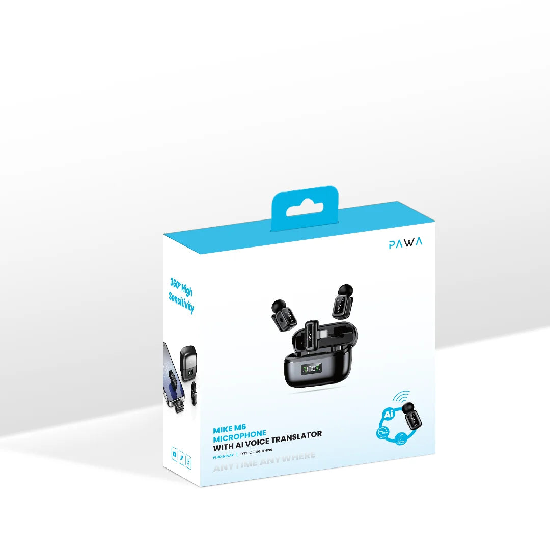 Pawa Mike M6 Microphone With AI Voice Modulation.