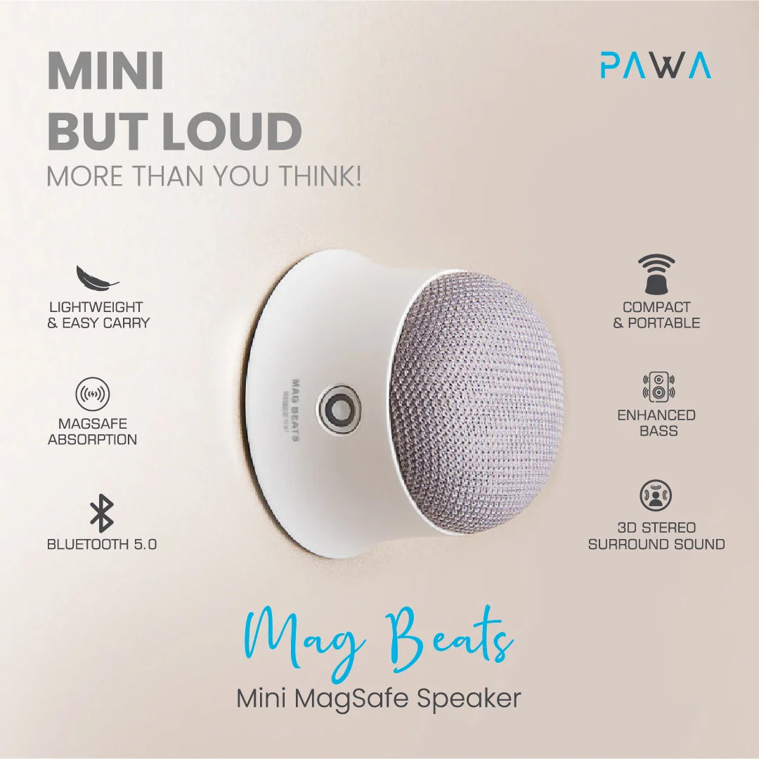 Pawa Magbeats Mini Magsafe Speaker - White