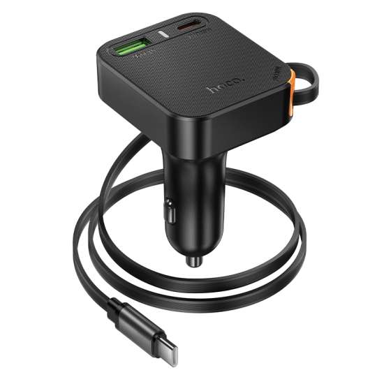 Hoco NZ18 Guardian Pd65W Car Charger With Retractable Cable