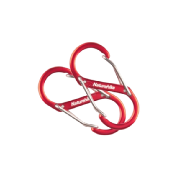 NatureHike S Type Aluminy Aluminium Hook - Red 2PCs (Medium)