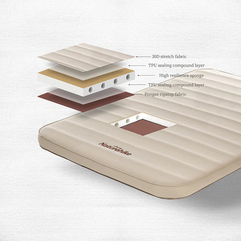 NatureHike C10 تسخين ذاتي إسفنجة وسادة الهواء اللوز الأصفر مزدوج-200*132*10