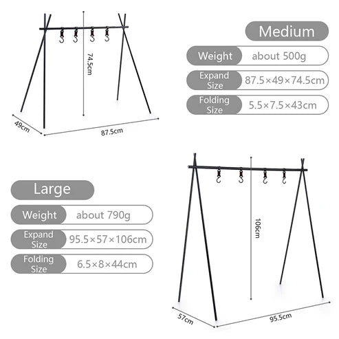 Naturehike (Chen Yi) Triangular shelving Q-9B (Large) - Black (49*87.5*74.5)