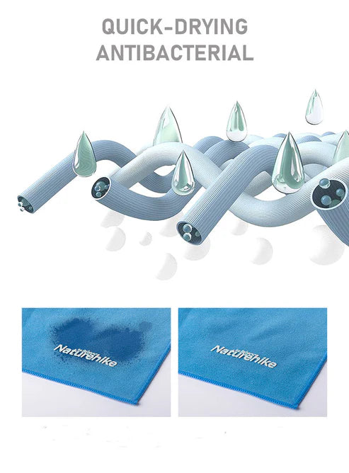 Naturehike Fitness Antibacterial Quick-Drying Beach Towel/Bath Towel - Black (160*80)