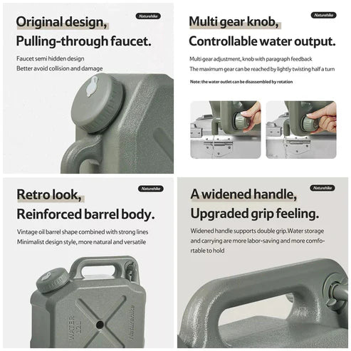 Naturehike Outdoor PE Water Bucket - Army Green (20L)