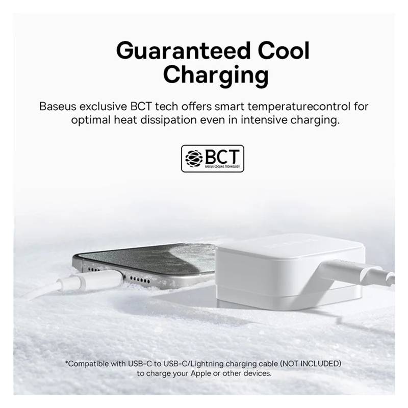 Baseus Palm Fast Charger 1C 20W Uk Moon White