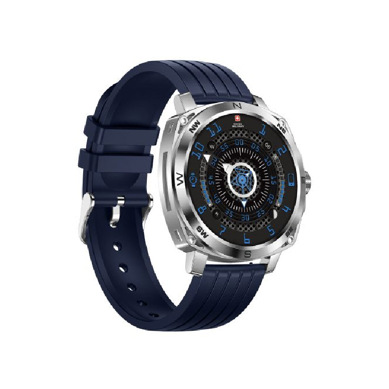 السويسري العسكري دوم 4 ذكية سيلف سيلف إطار زرقاء حزام السيليكون