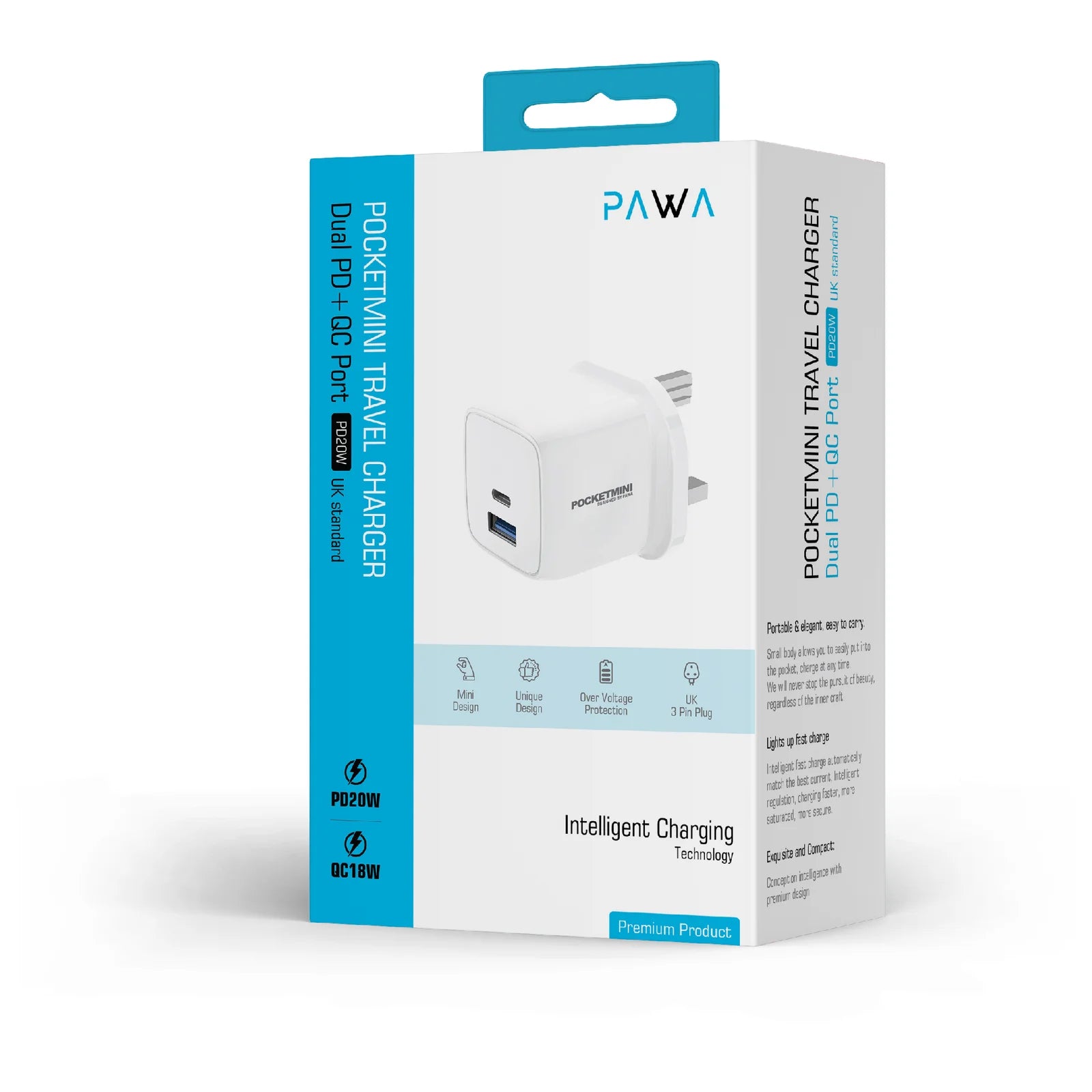 Pawa Pocketmini PD20W PD+QC Adapter