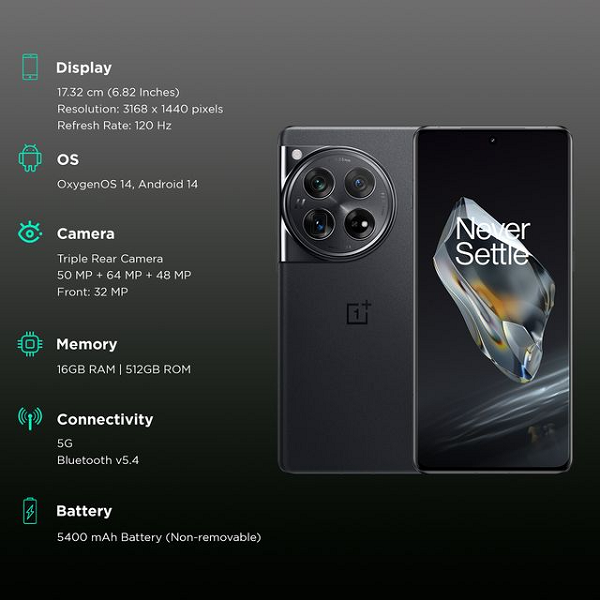 OnePlus 12 5G 16GB 512GB Silky Black