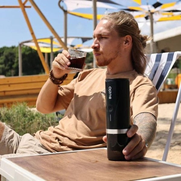 Portable Coffee Maker | Compact Espresso Machine - Black